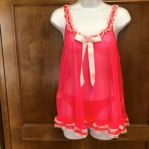Brand new pink baby doll lingerie